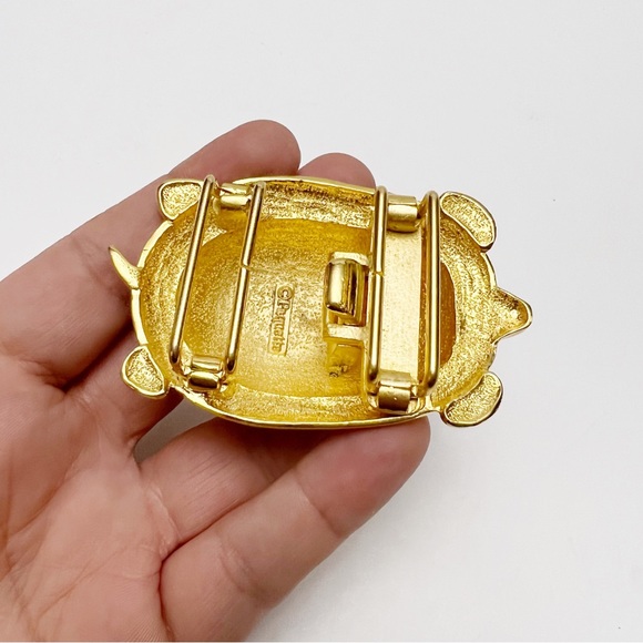 Vintage Douglas Paquette Goldtone Sea Turtle Figural 2 Piece Belt Buckle - Picture 5 of 7